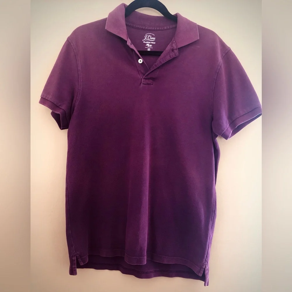 J. Crew Eggplant Maroon Purple J. Crew Classic Polo Shirt fall color